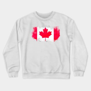 Canadian watercolor painting flag Crewneck Sweatshirt